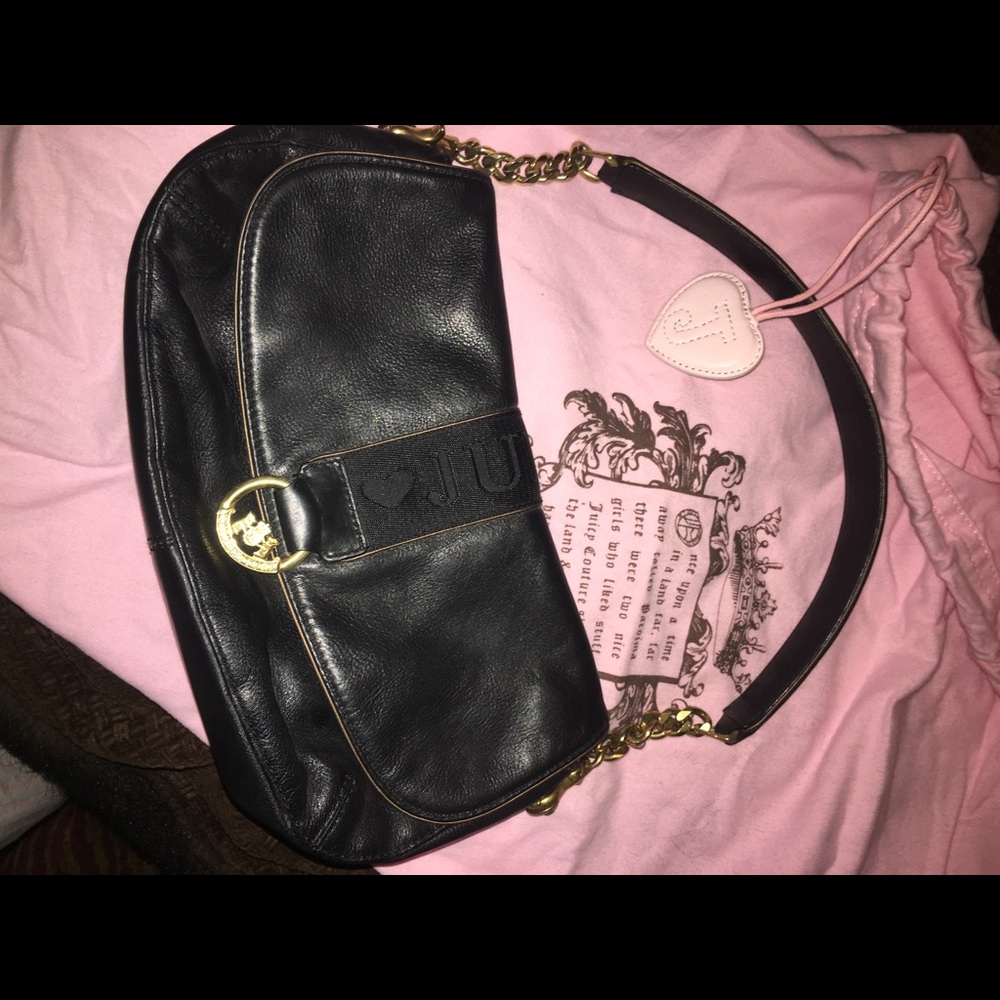 Juicy Couture black leather handbag